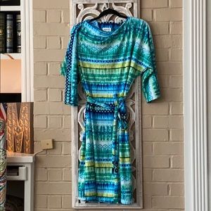 Multi colored dress with sash